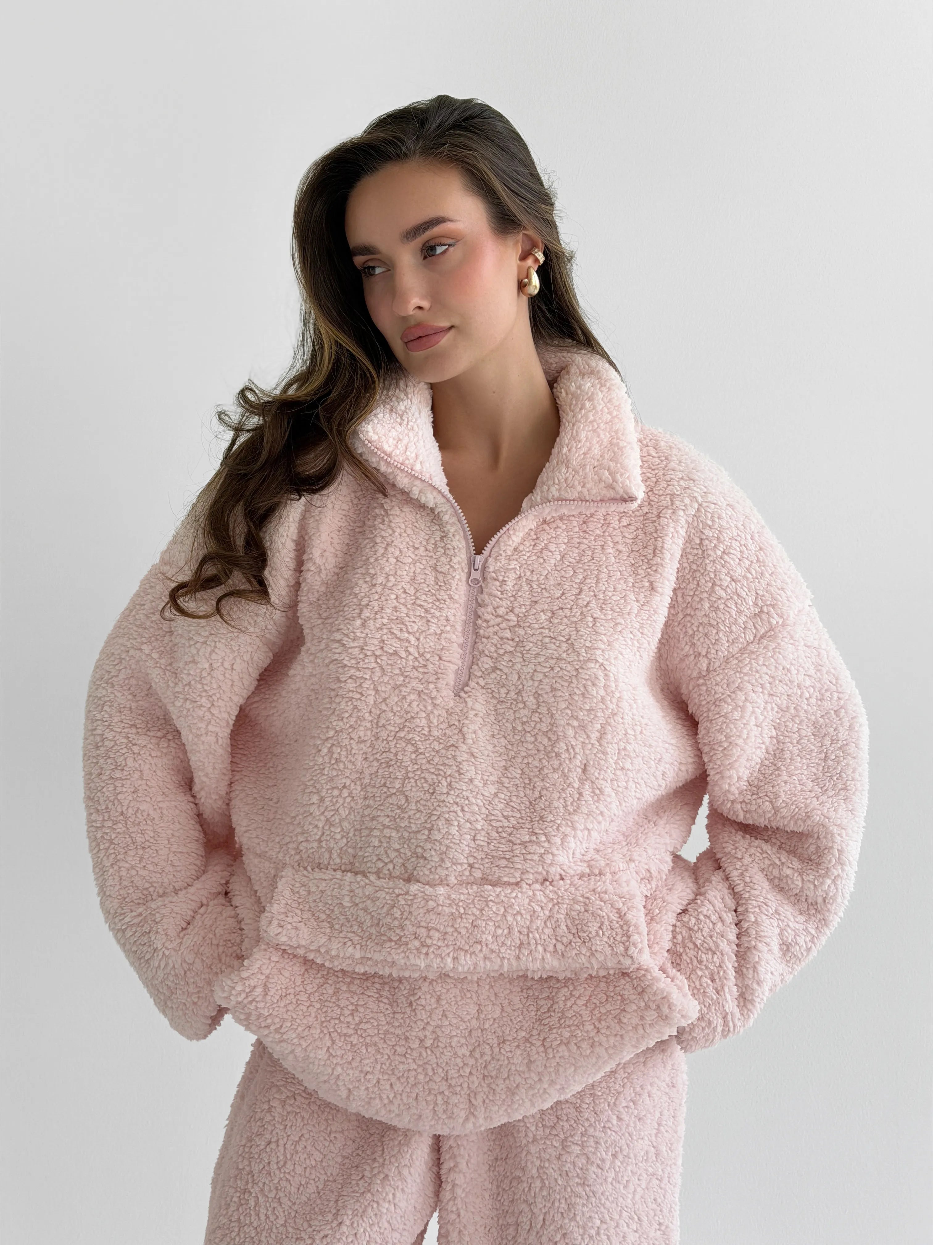 Komplet TEDDY CHMURKA anorak i spodnie, różowy