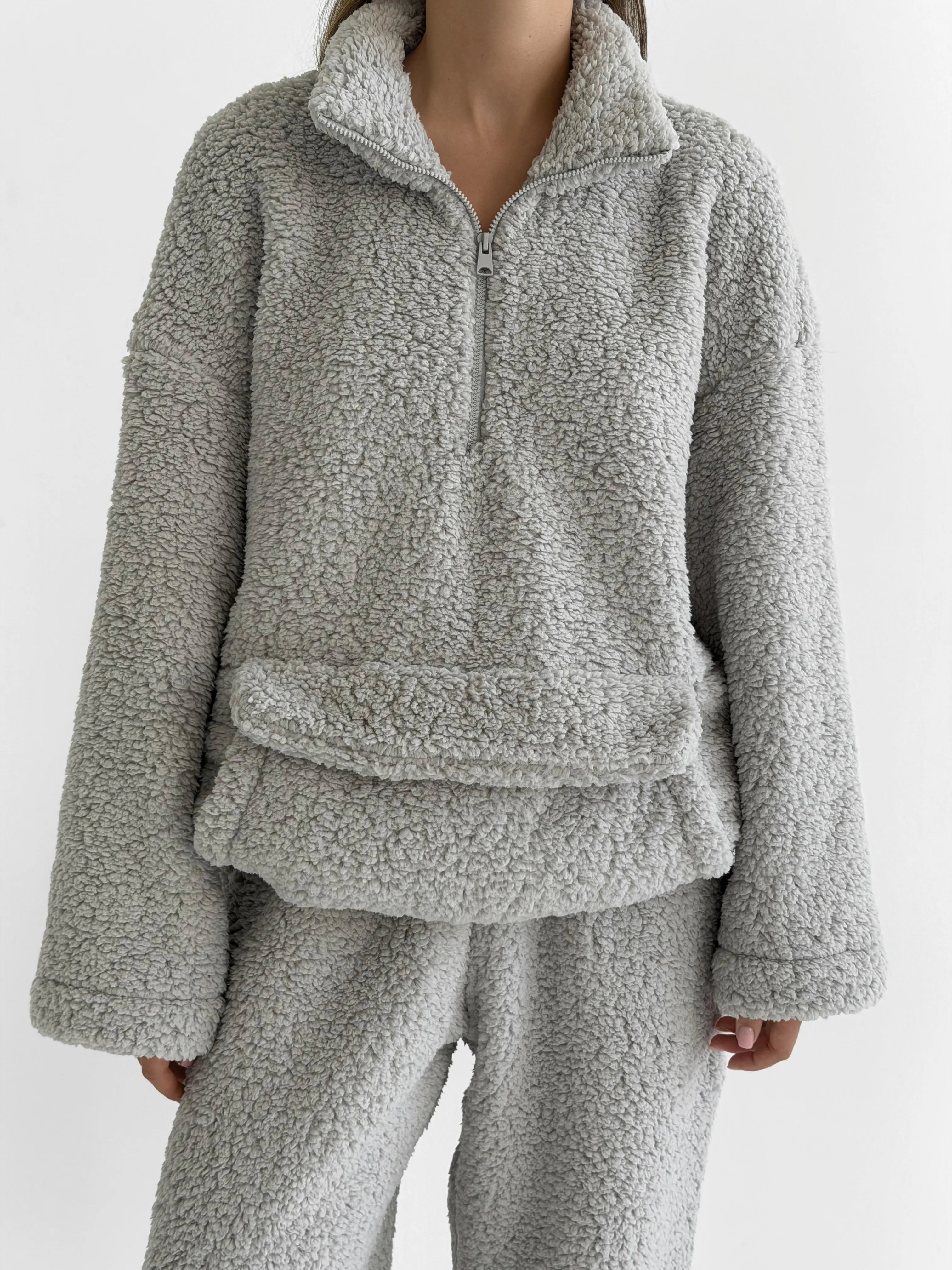 Komplet TEDDY CHMURKA anorak i spodnie, szary