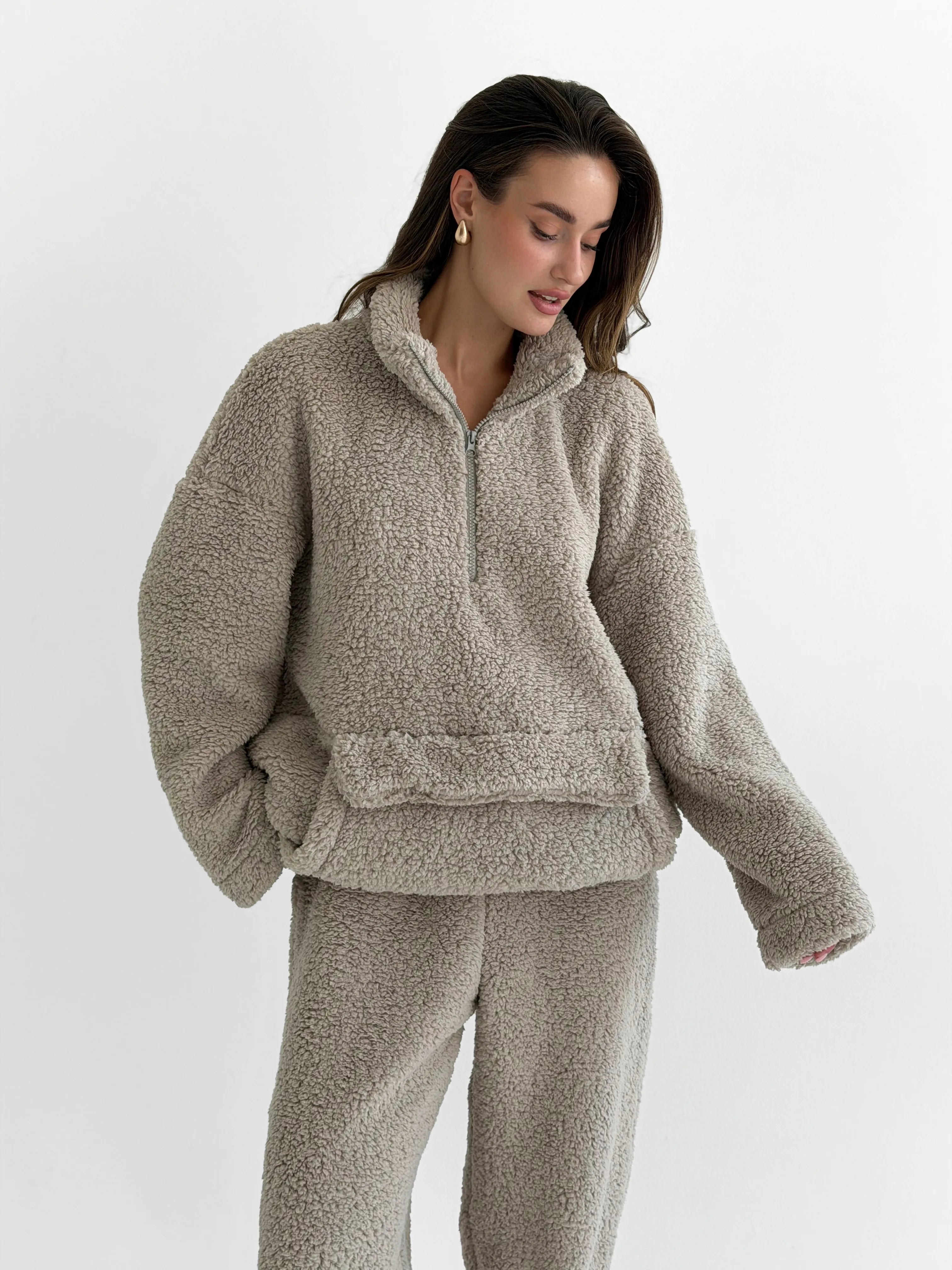 Komplet TEDDY CHMURKA anorak i spodnie, popielaty