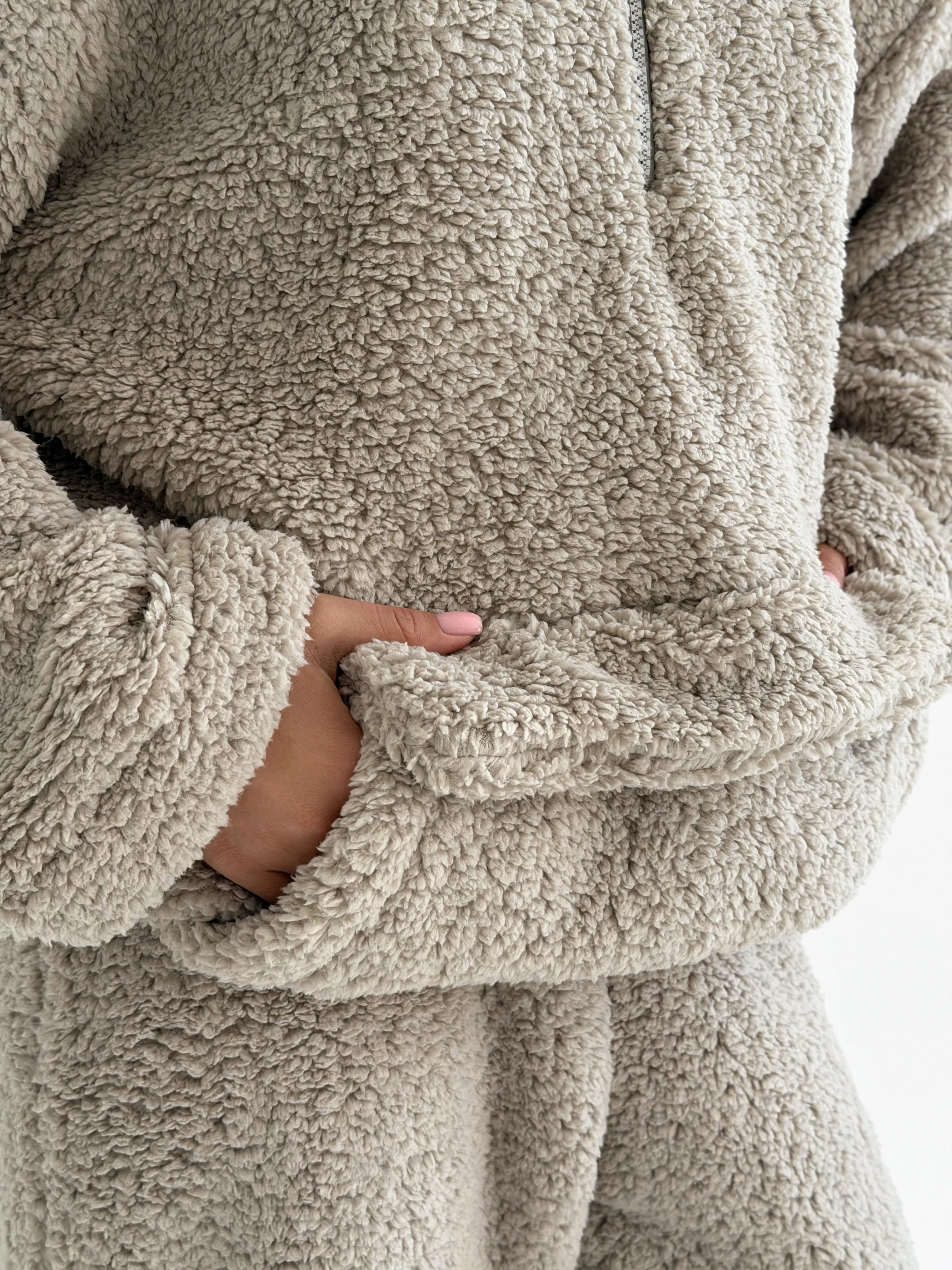 Komplet TEDDY CHMURKA anorak i spodnie, popielaty