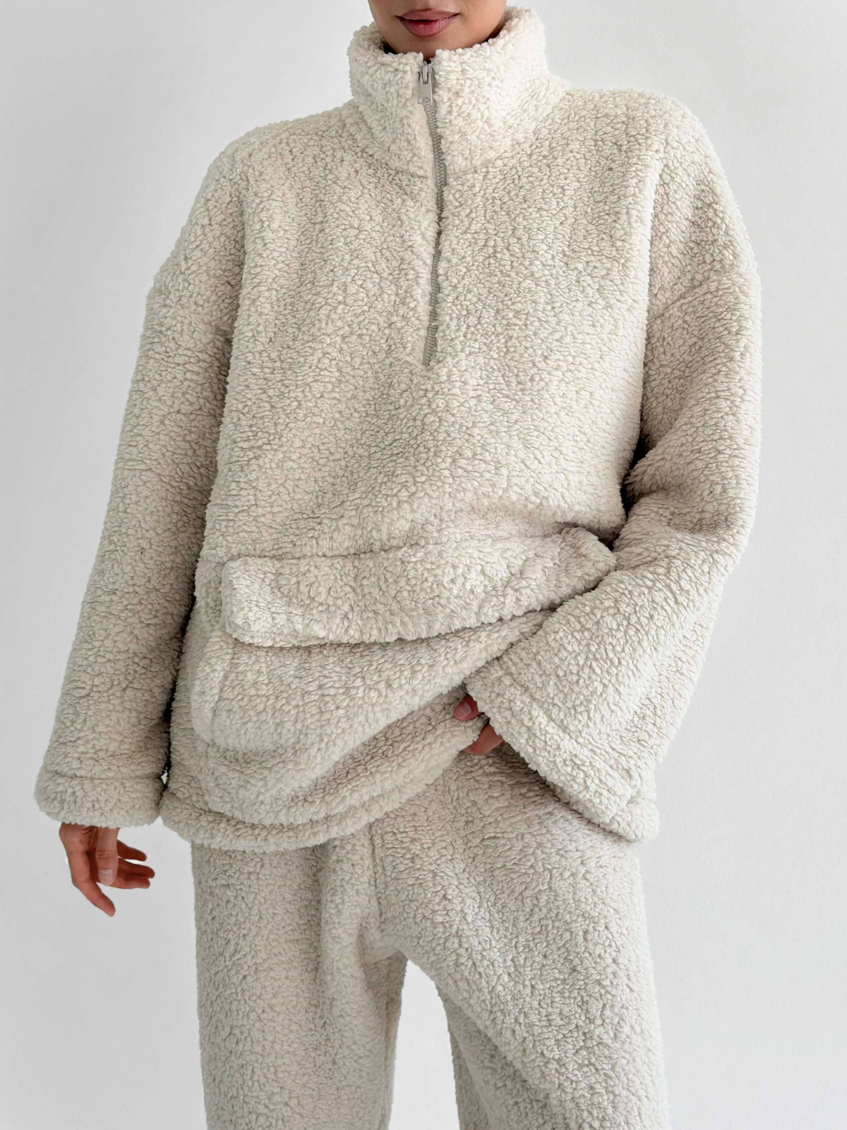 Komplet TEDDY CHMURKA anorak i spodnie, mleczny