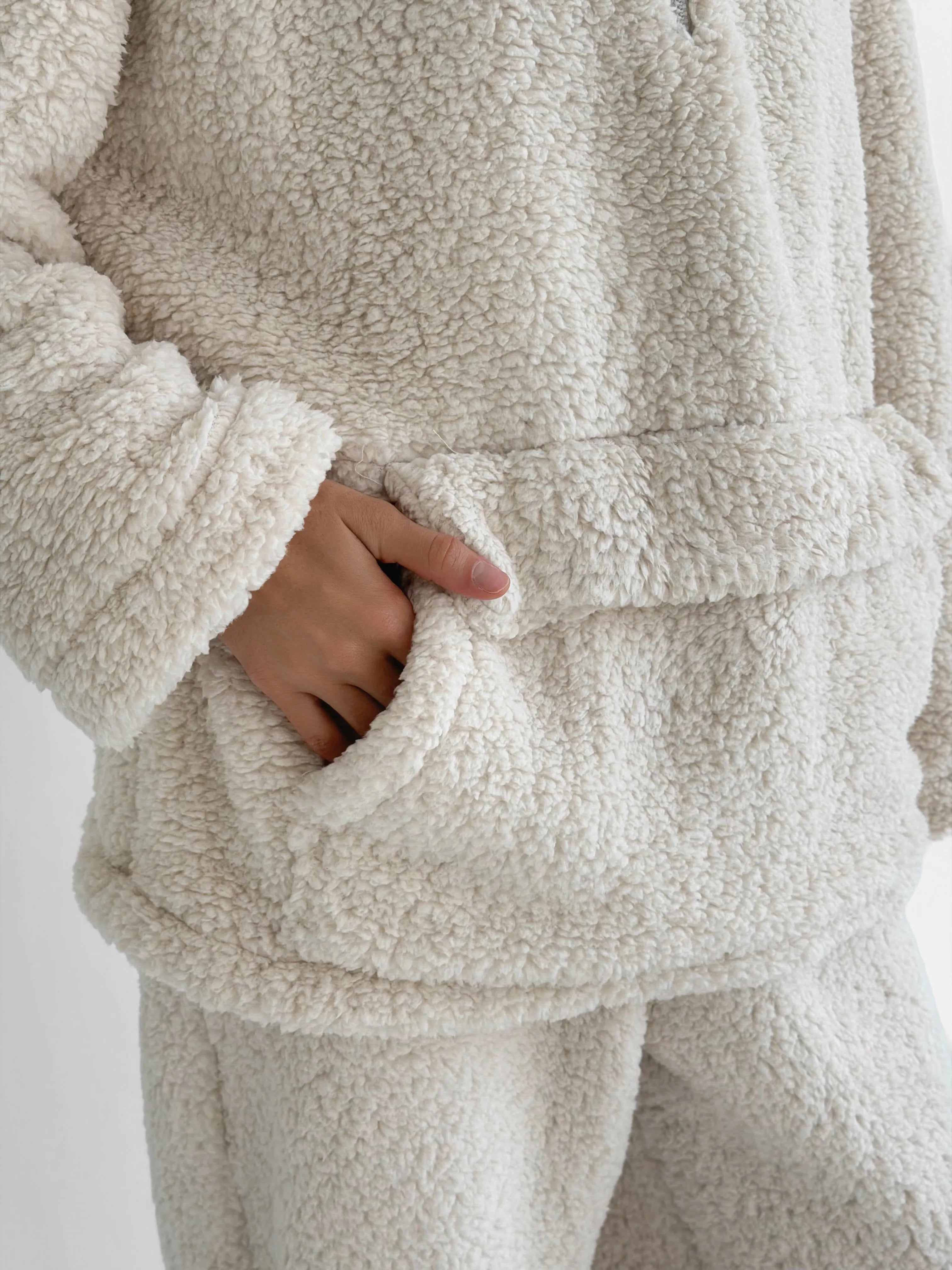 Komplet TEDDY CHMURKA anorak i spodnie, mleczny
