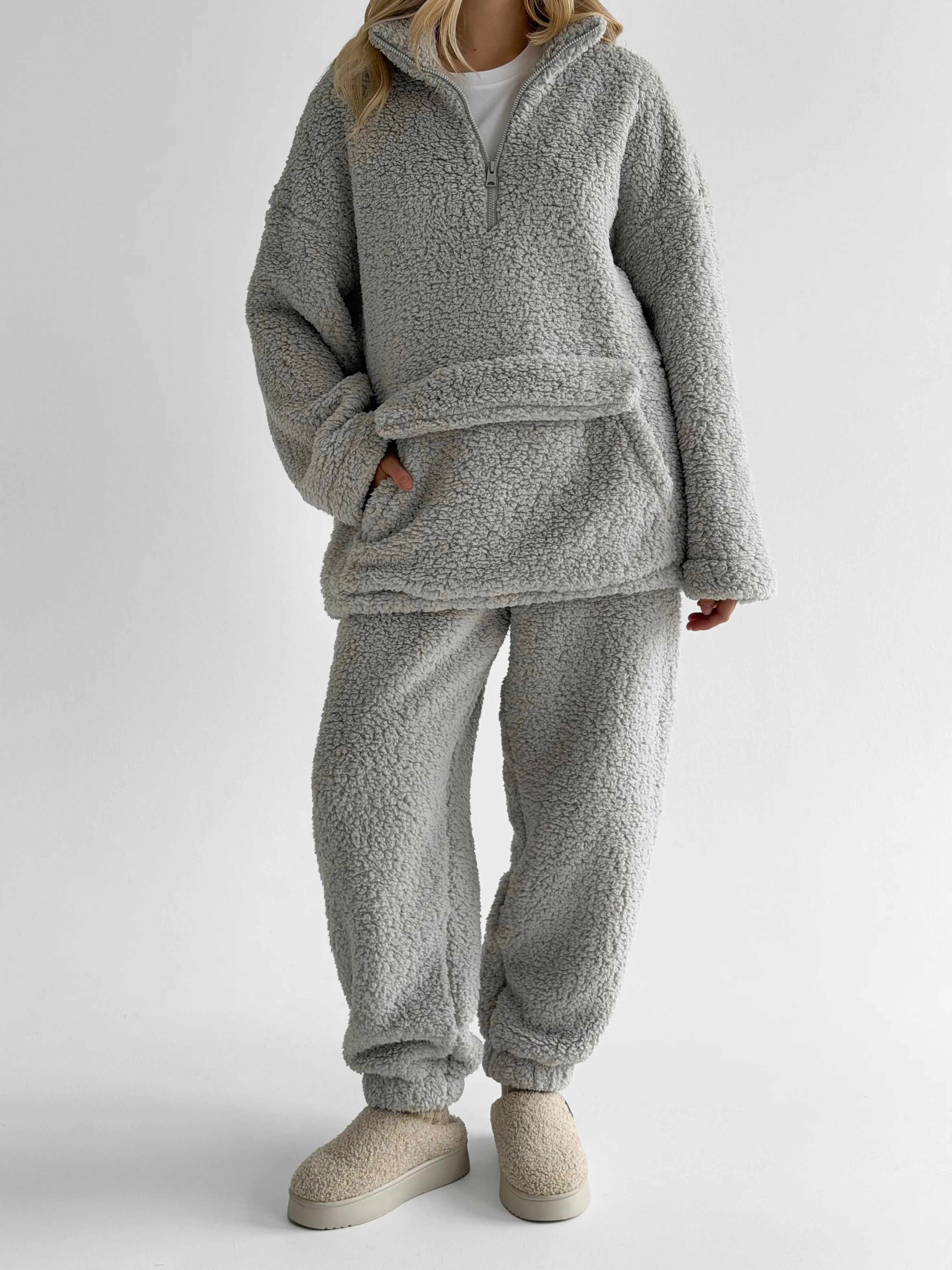 Komplet TEDDY CHMURKA anorak i spodnie, szary