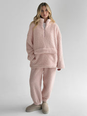 Komplet TEDDY CHMURKA anorak i spodnie, różowy
