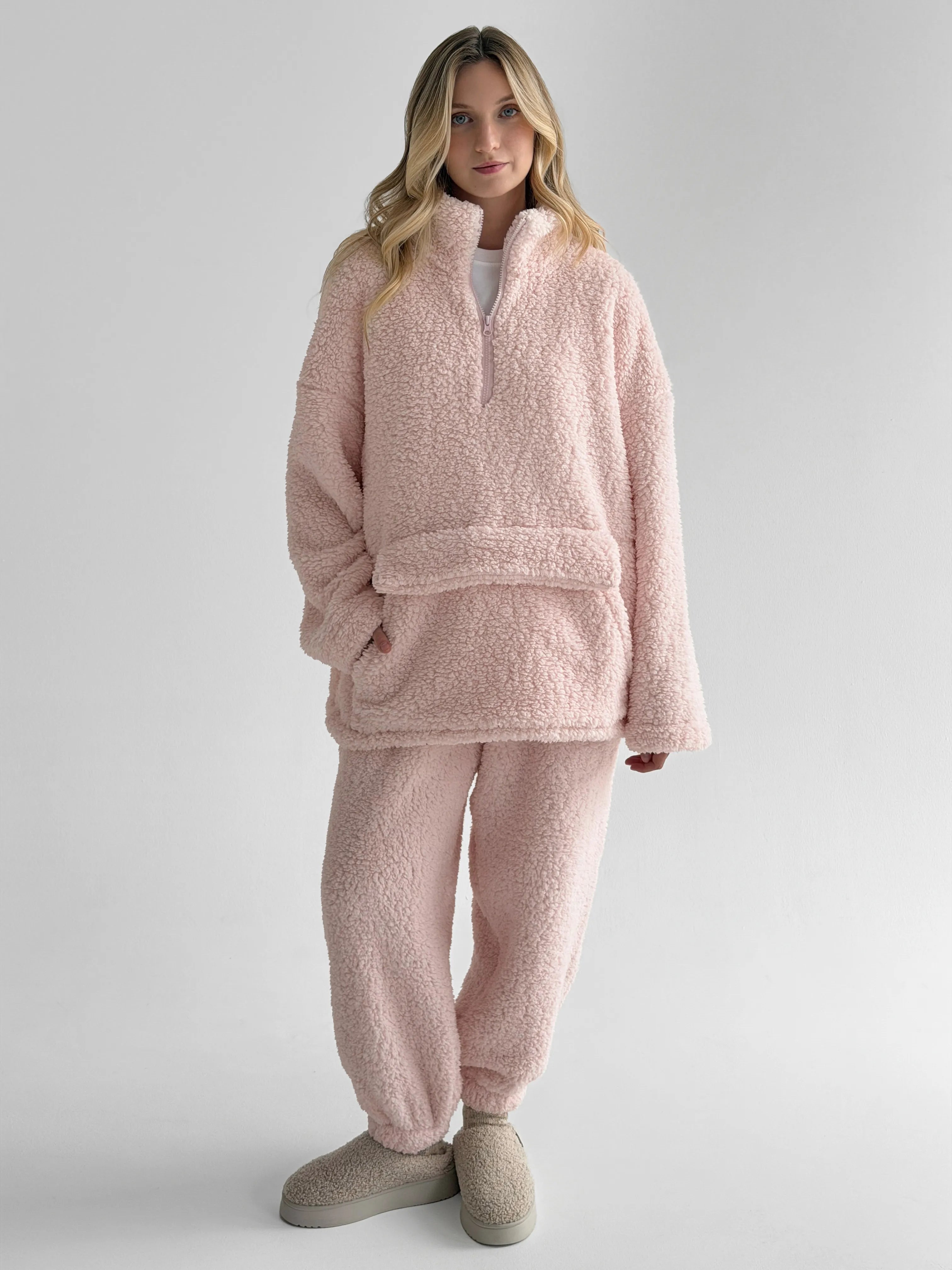 Komplet TEDDY CHMURKA anorak i spodnie, różowy