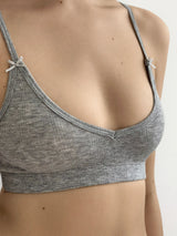 Top bielizniany basic, szary