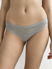 Majtki Slip basic z koronką, białe