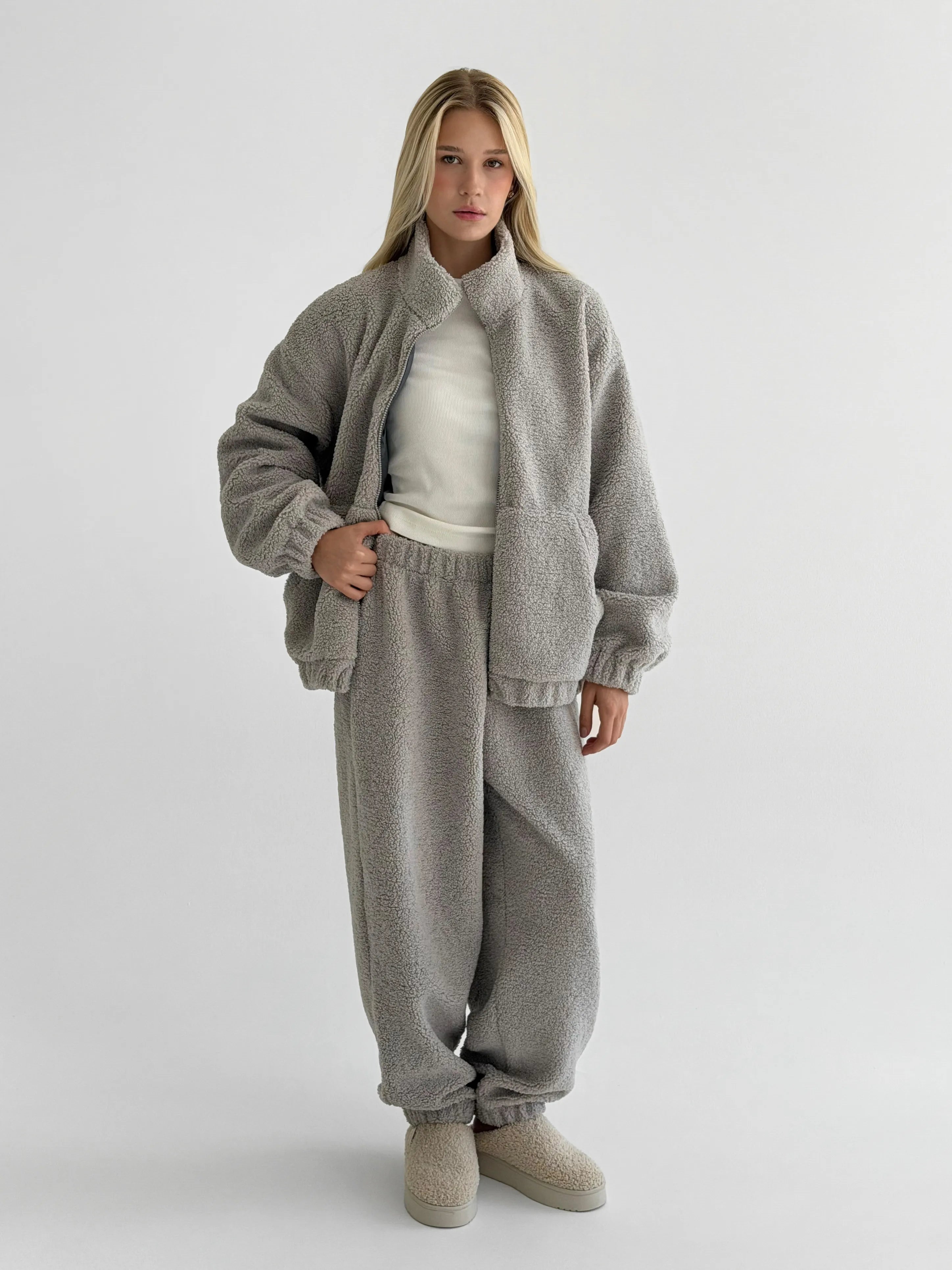 Komplet TEDDY bluza i spodnie, szary
