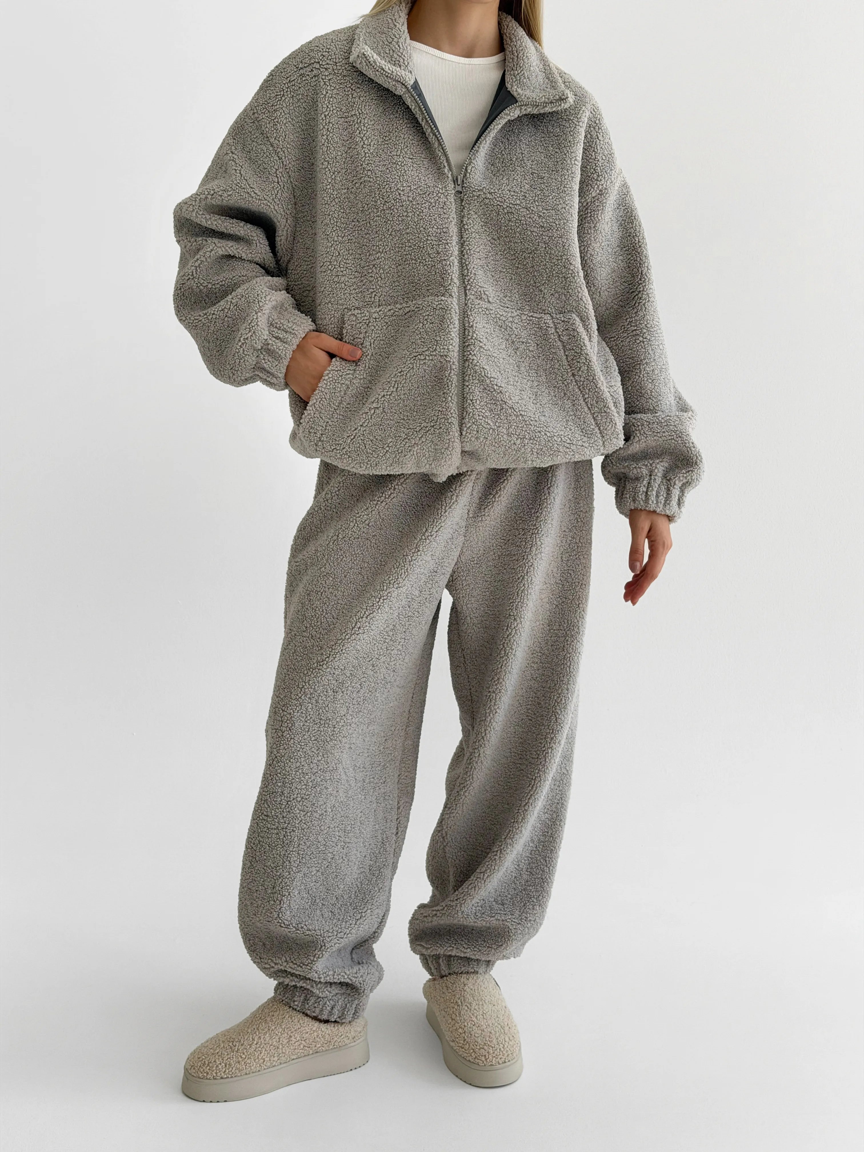 Komplet TEDDY bluza i spodnie, szary