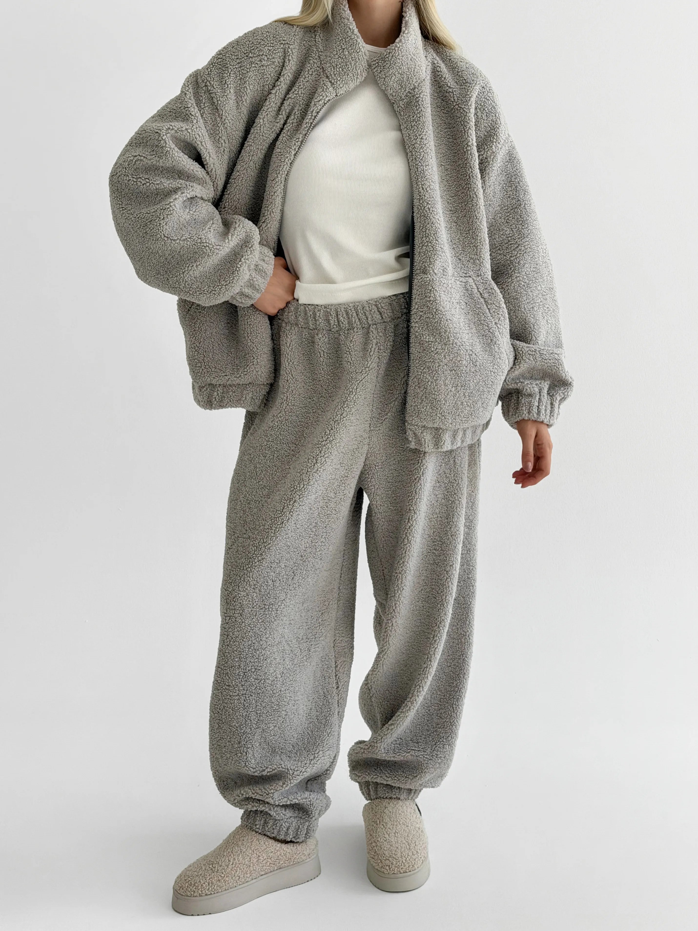 Komplet TEDDY bluza i spodnie, szary