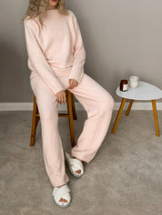 Bluza Soft dziana, pudrowa