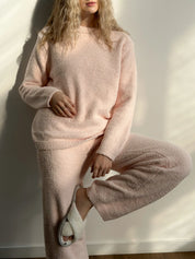 Bluza Soft dziana, pudrowa