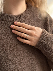 Bluza Soft dziana, brązowa