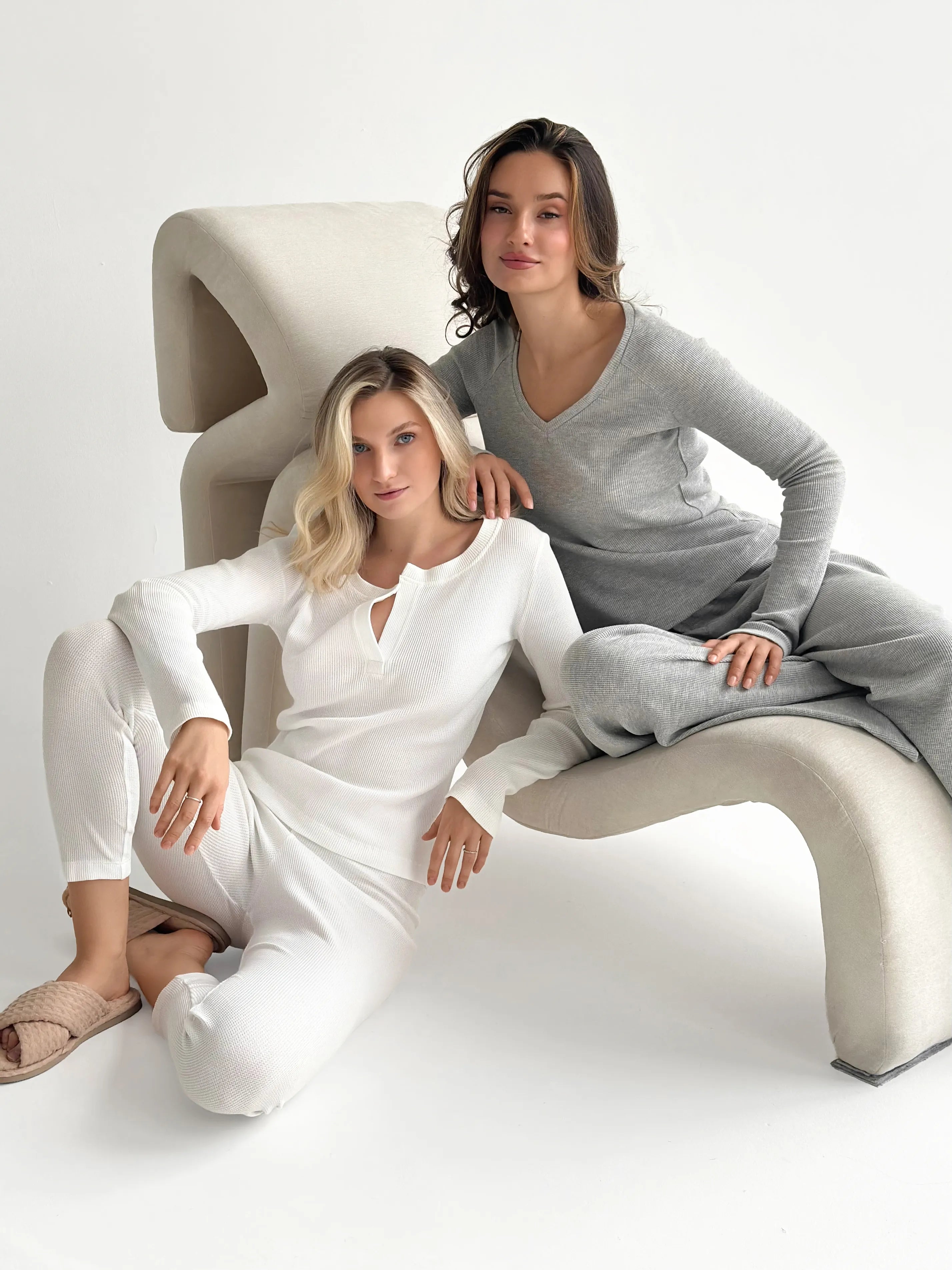 Longsleeve raglan, dzianina waflowa, szary