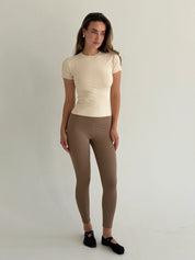 Legginsy do jogi, cappuccino