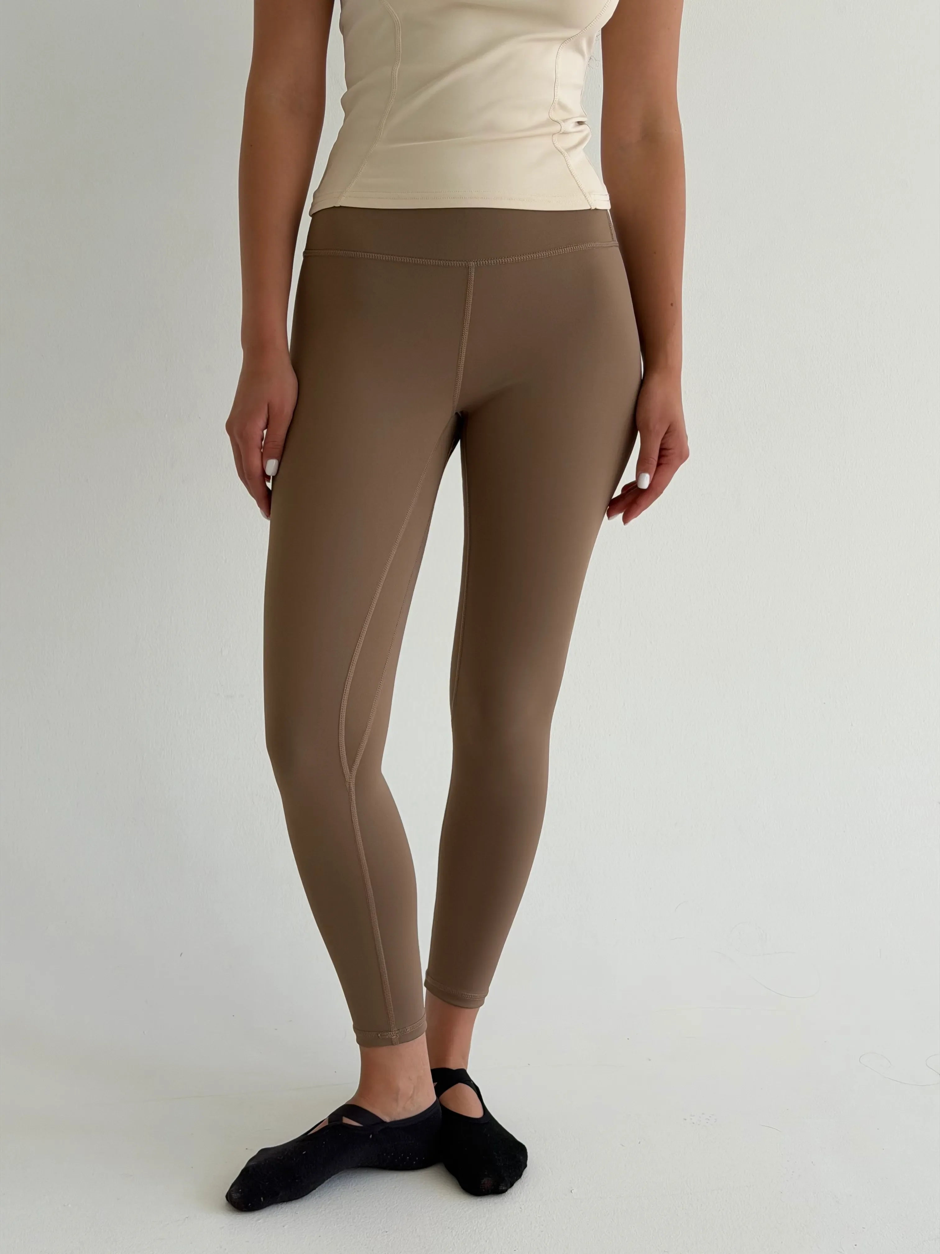 Legginsy do jogi, cappuccino