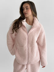 Komplet TEDDY CHMURKA bluza na zamek i spodnie, różowy