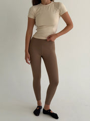 Legginsy do jogi, cappuccino
