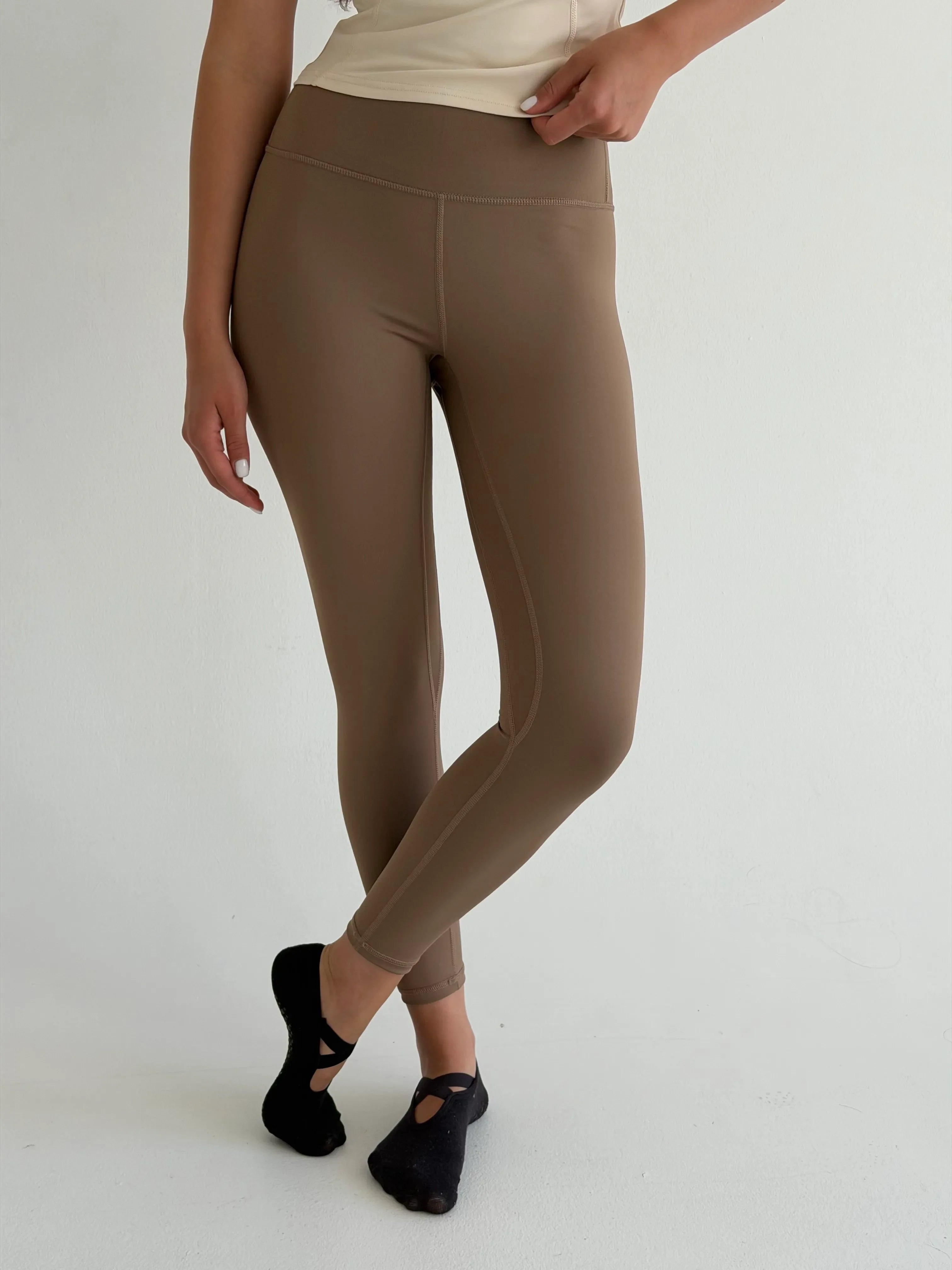 Legginsy do jogi, cappuccino