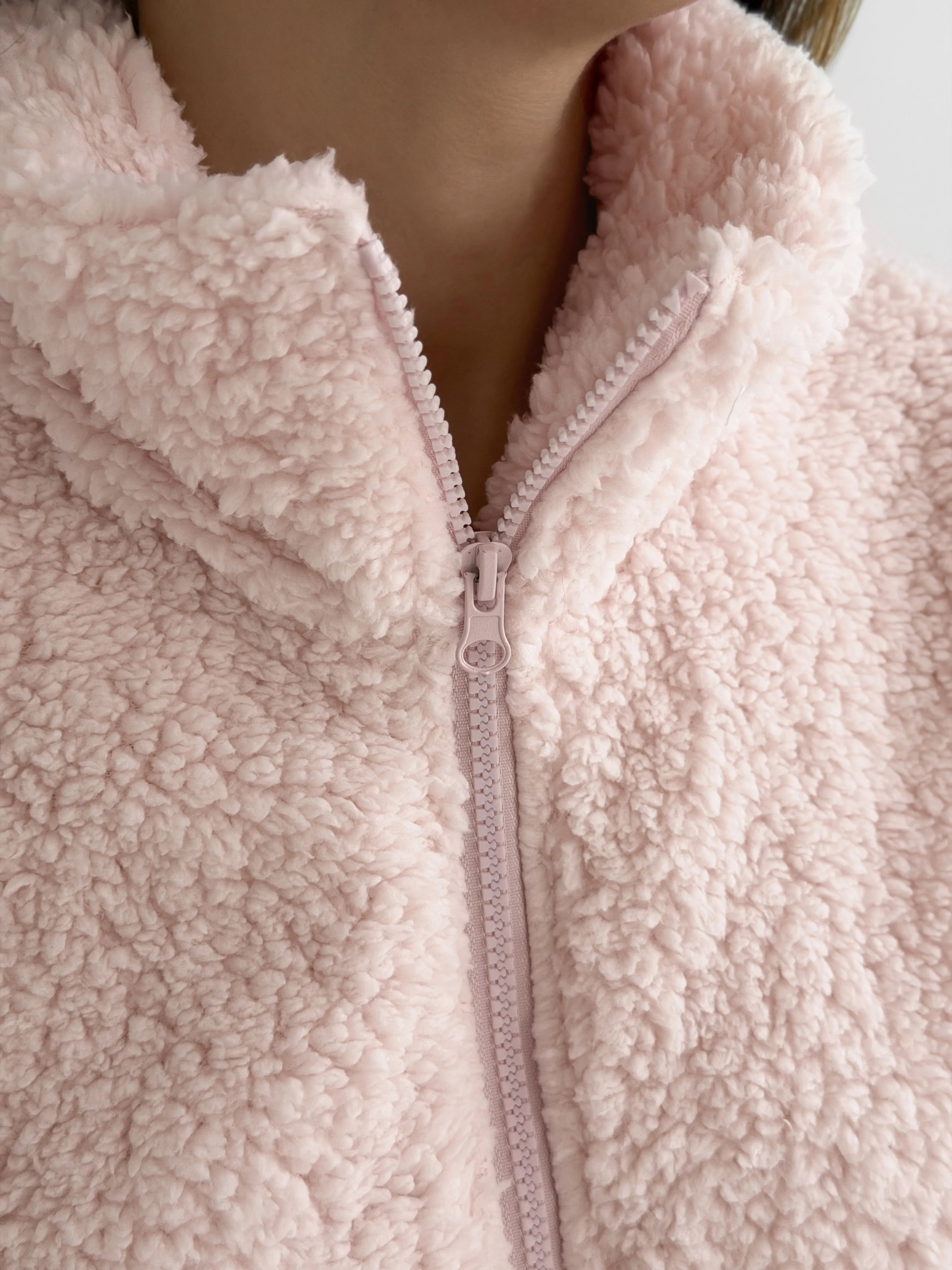 Komplet TEDDY CHMURKA bluza na zamek i spodnie, różowy