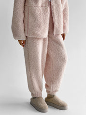 Komplet TEDDY CHMURKA bluza na zamek i spodnie, różowy