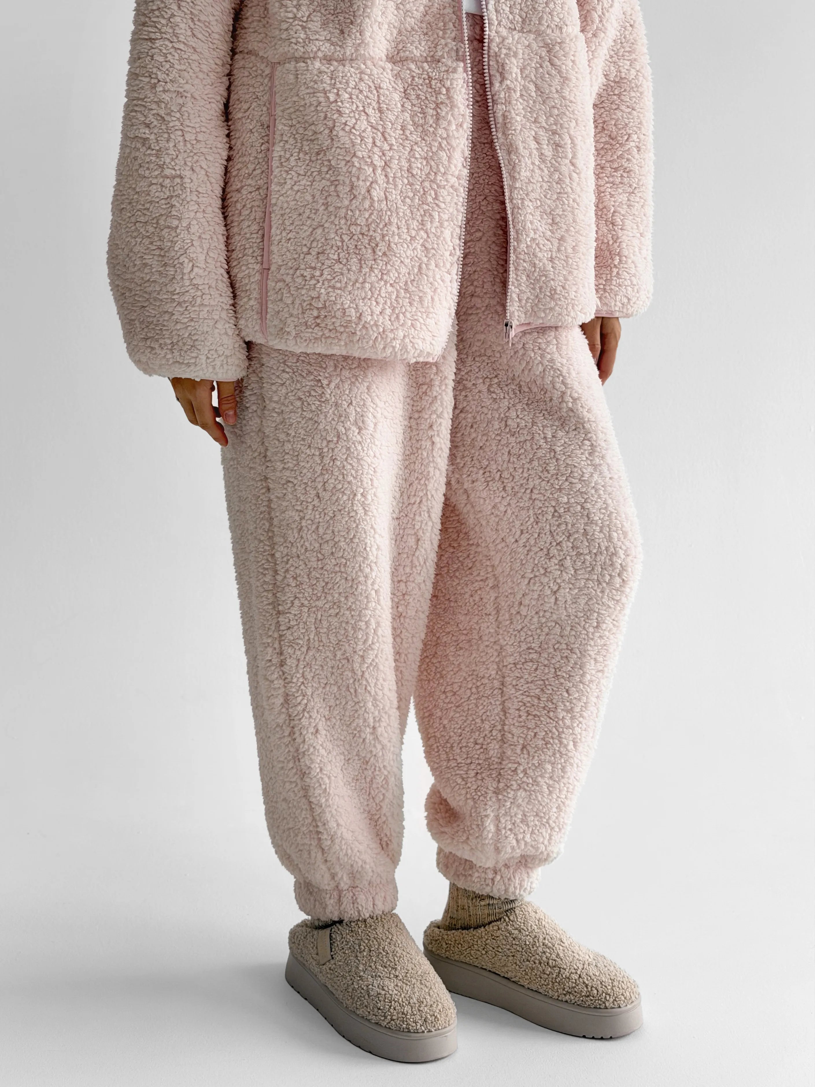 Komplet TEDDY CHMURKA bluza na zamek i spodnie, różowy