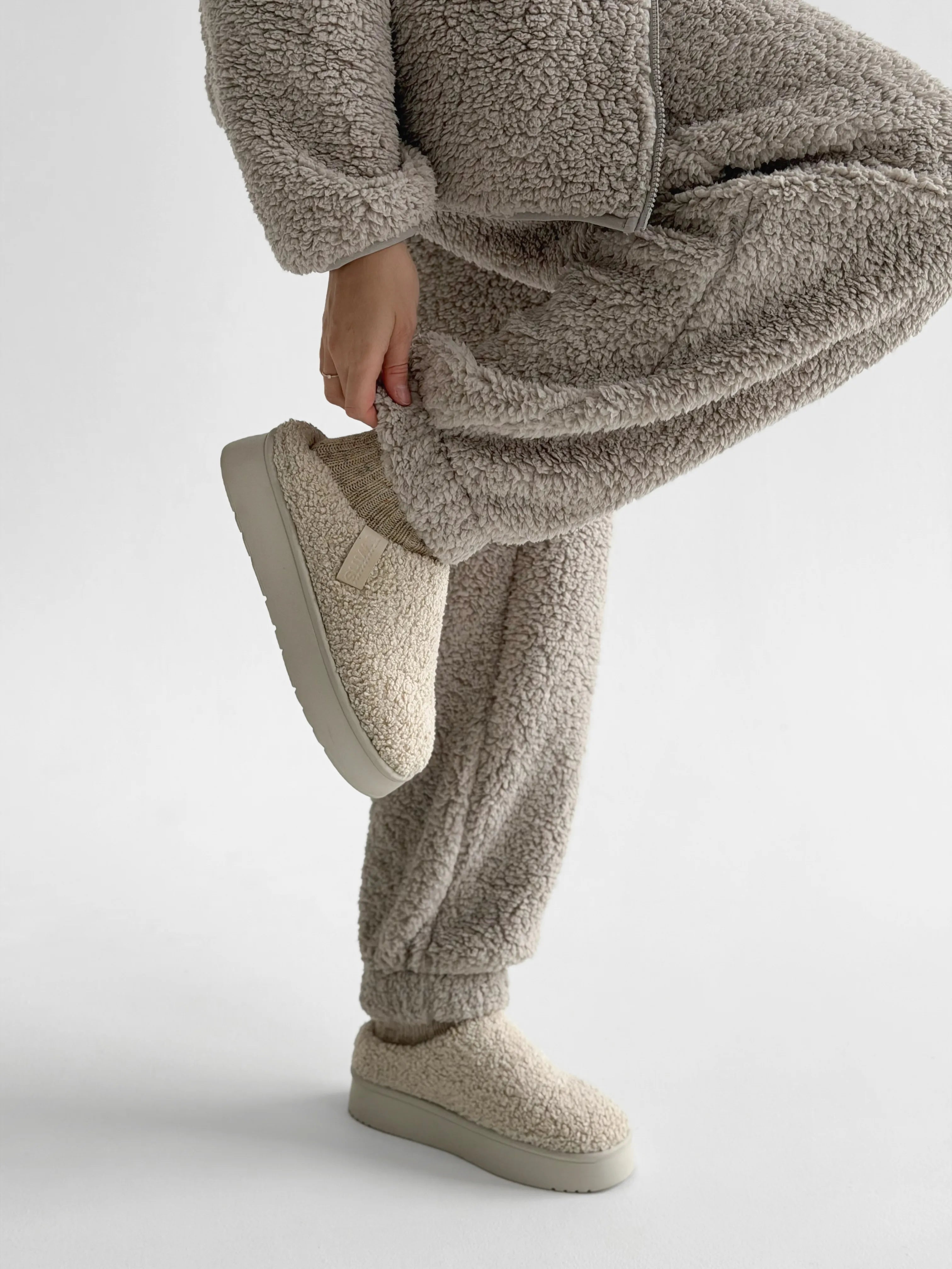 Komplet TEDDY CHMURKA bluza na zamek i spodnie, popielaty