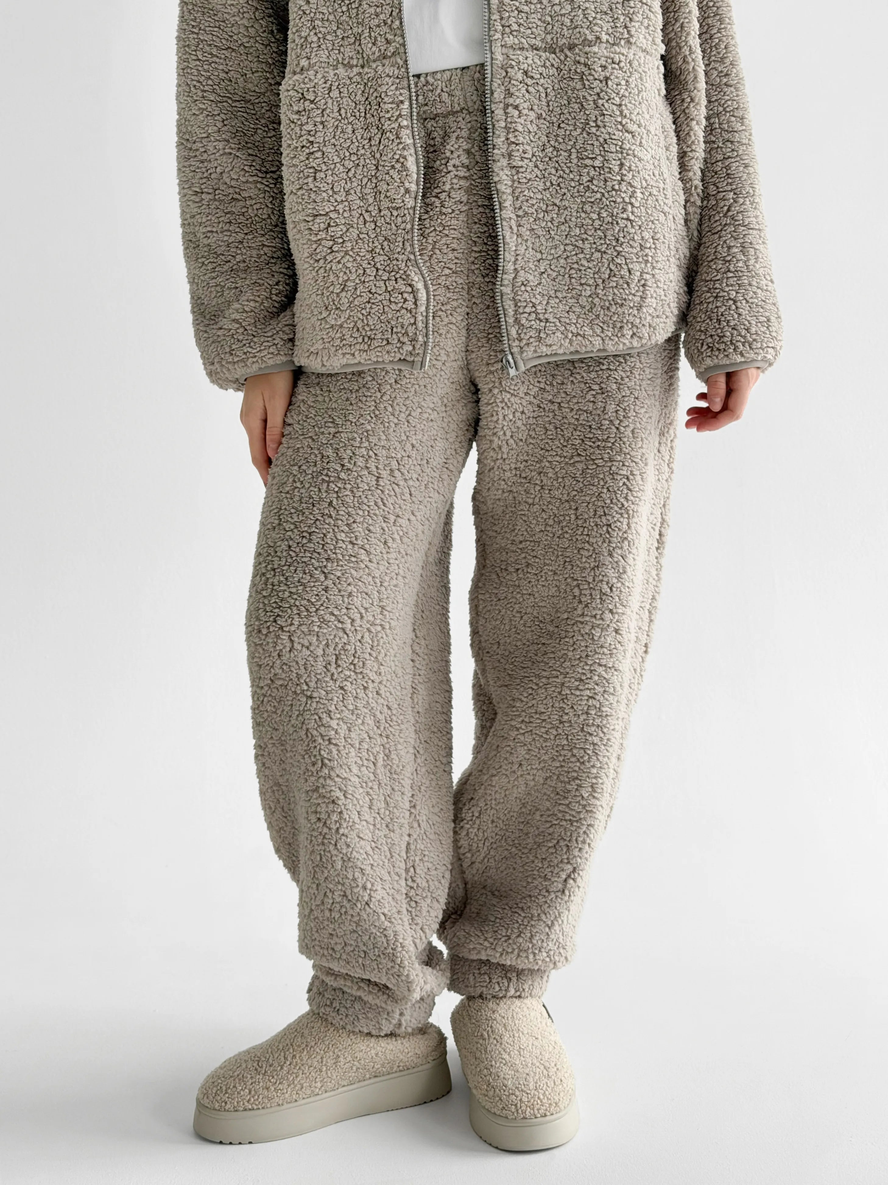 Komplet TEDDY CHMURKA bluza na zamek i spodnie, popielaty