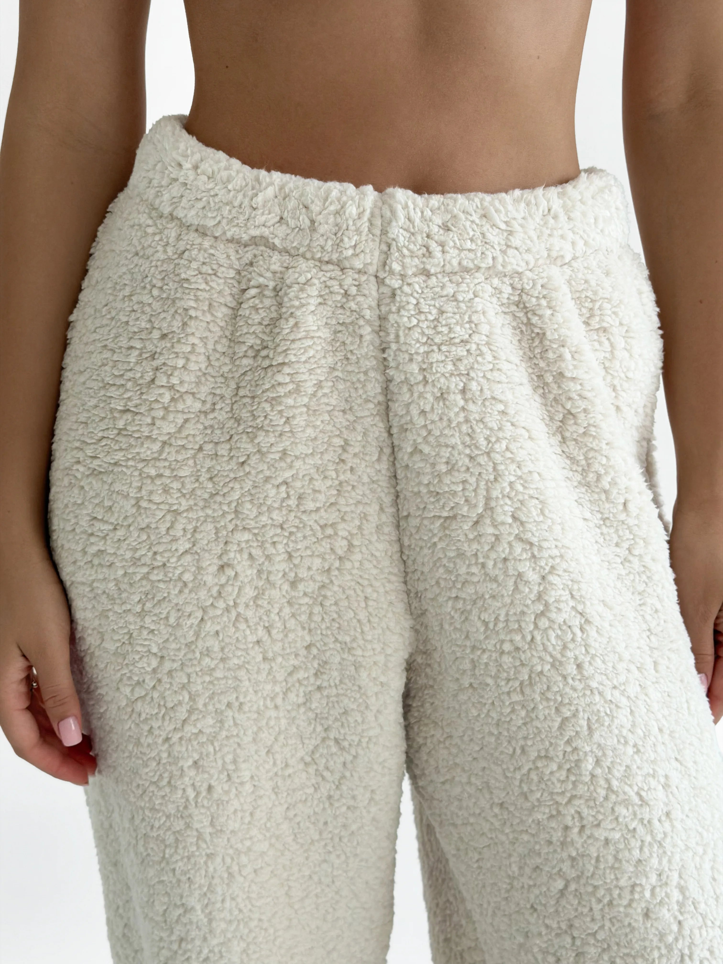 Komplet TEDDY CHMURKA bluza na zamek i spodnie, mleczny