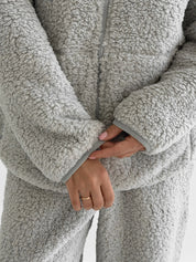 Komplet TEDDY CHMURKA bluza na zamek i spodnie, szary