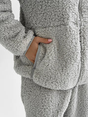 Komplet TEDDY CHMURKA bluza na zamek i spodnie, szary