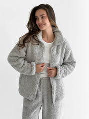 Komplet TEDDY CHMURKA bluza na zamek i spodnie, szary