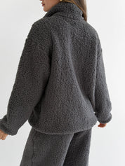 Komplet TEDDY CHMURKA bluza na zamek i spodnie, grafitowy
