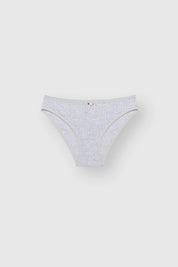 Majtki Slip, dzianina prążkowana, szare