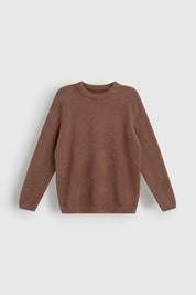 Bluza Soft dziana, brązowa