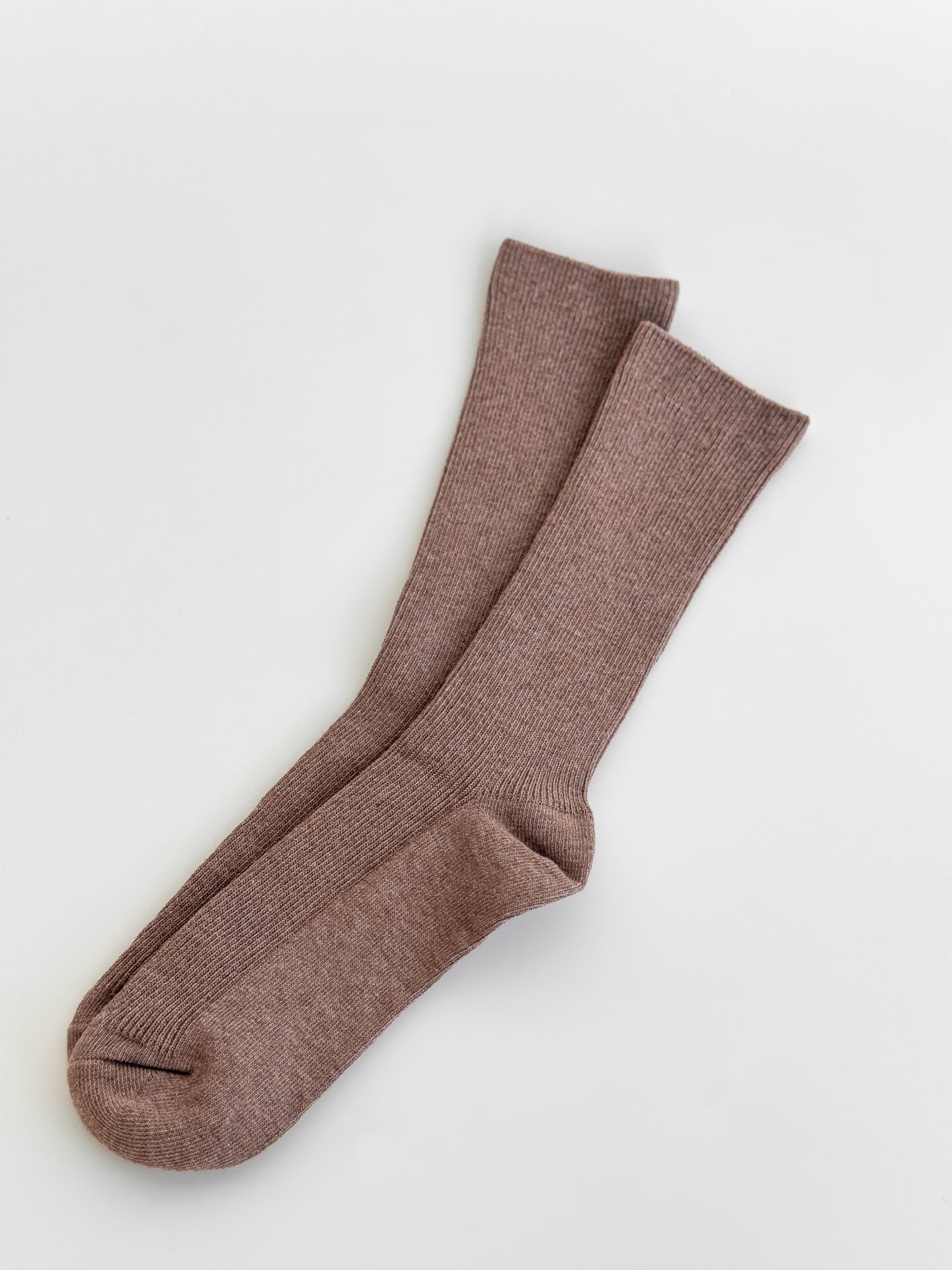 Skarpety Twins wysokie, bawełniane prążkowane, liliowe