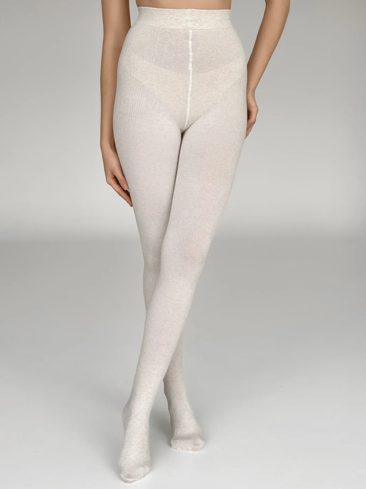 Rajstopy bawełniane, jednolite, białe