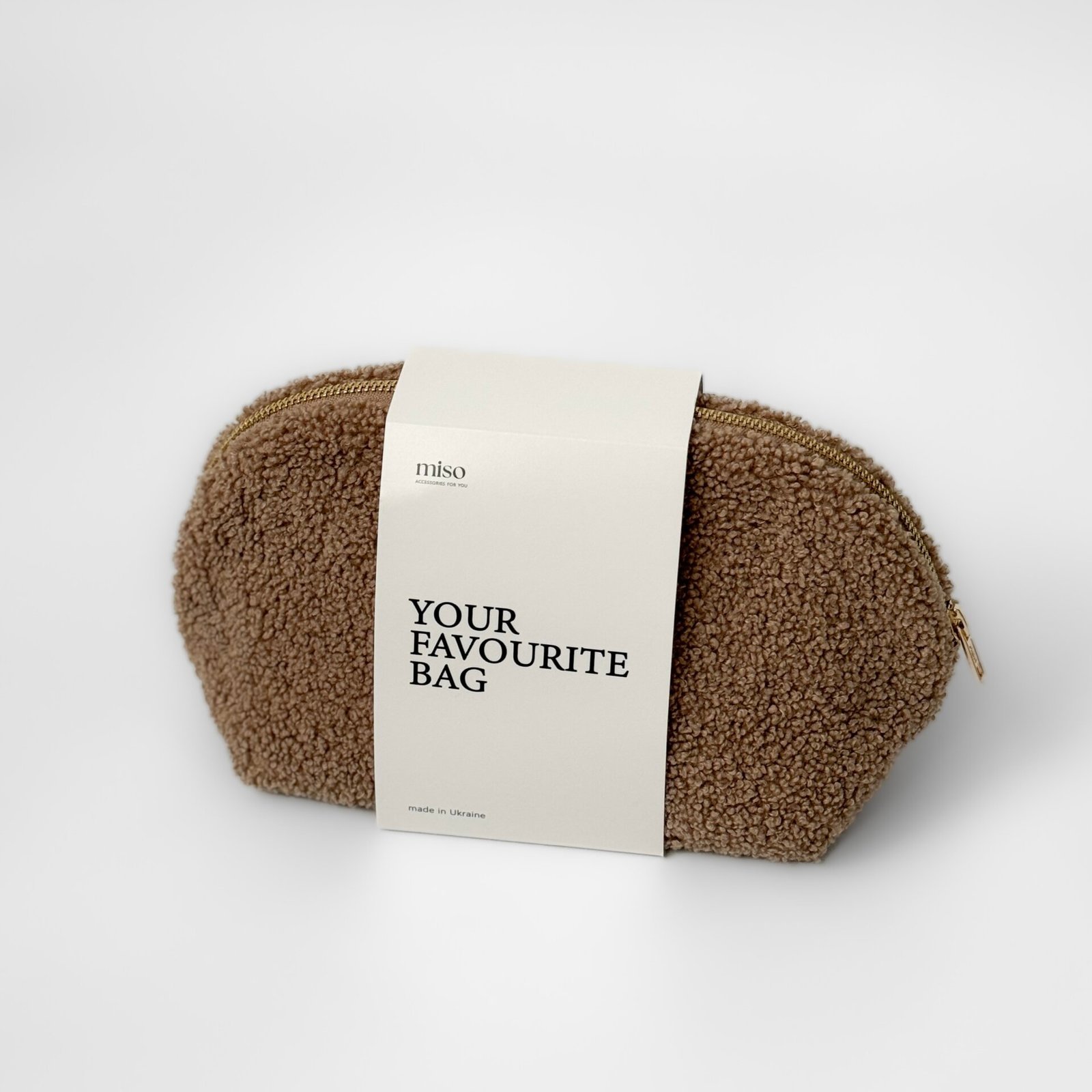 Kosmetyczka TEDDY średnia trójkątna, brązowa