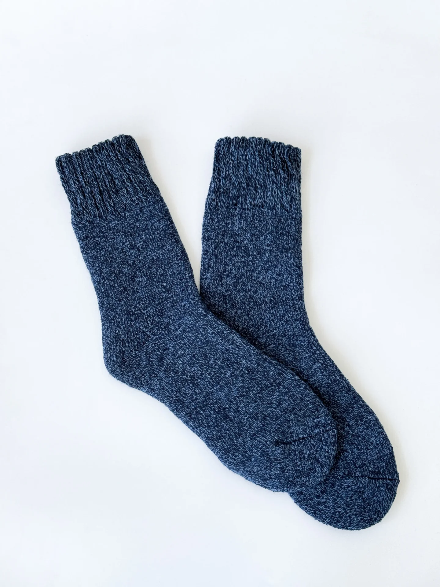 Skarpety Twins wełniane, niebieski melanż