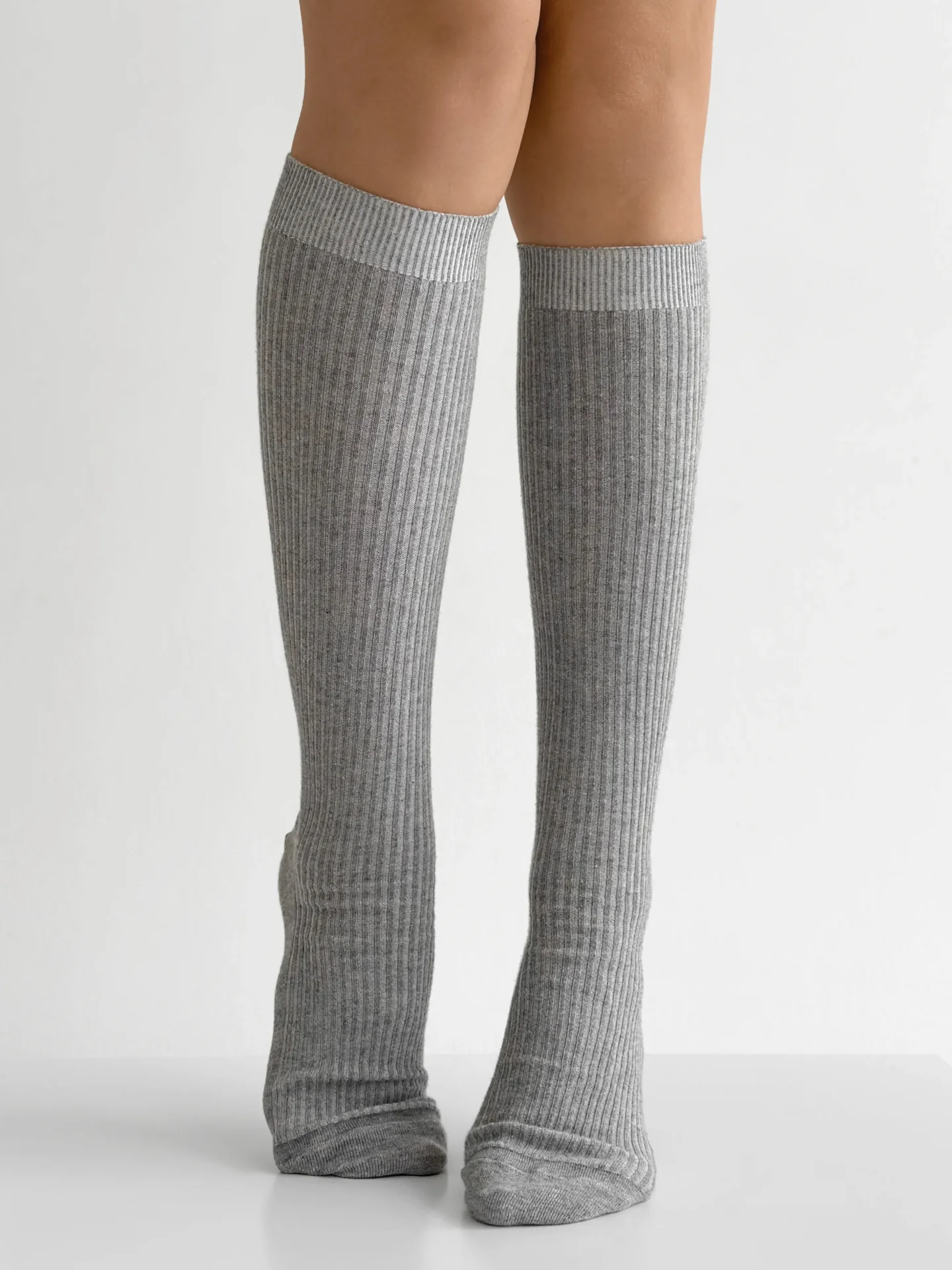 Podkolanówki, szary melanż
