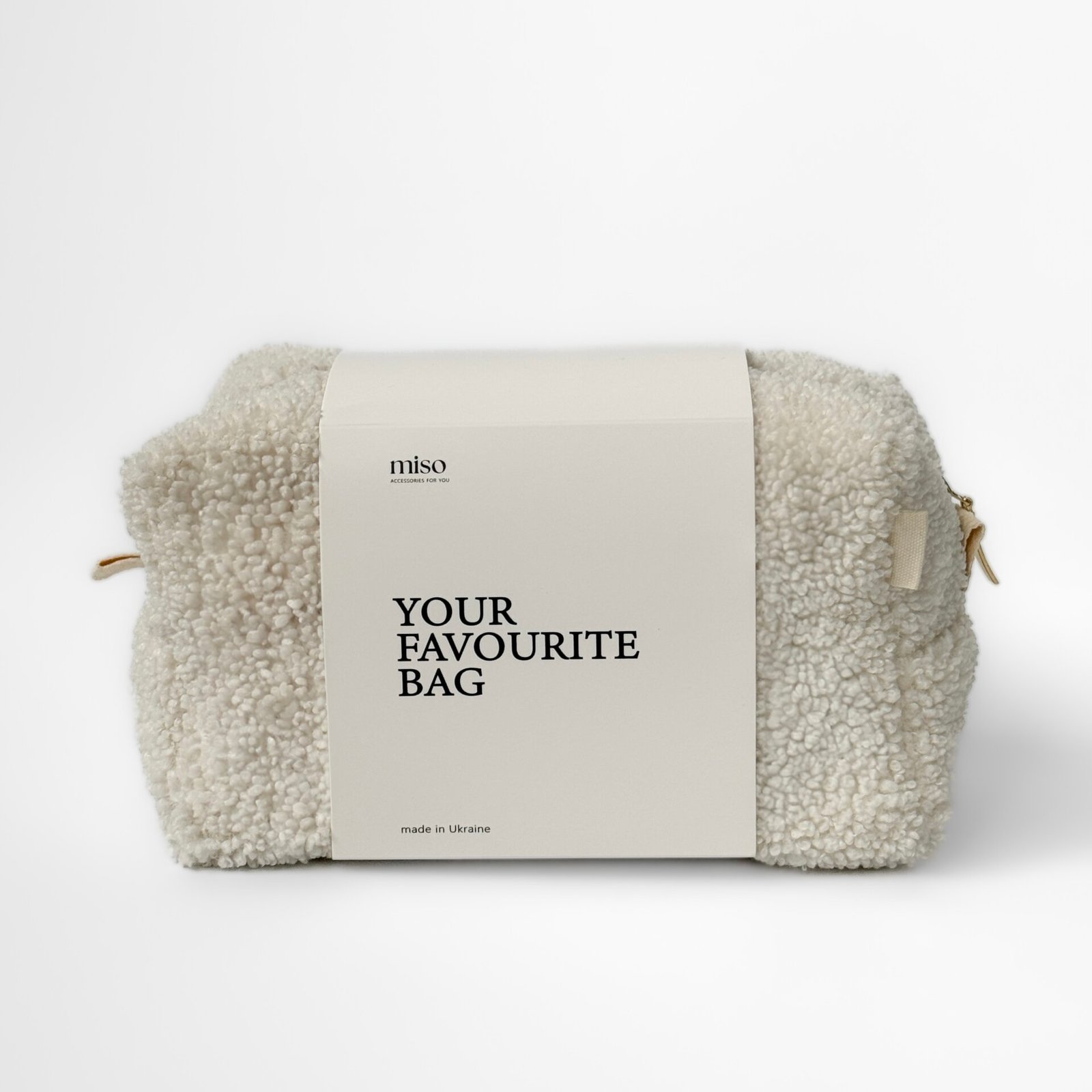 Kosmetyczka TEDDY średnia kwadratowa, biała