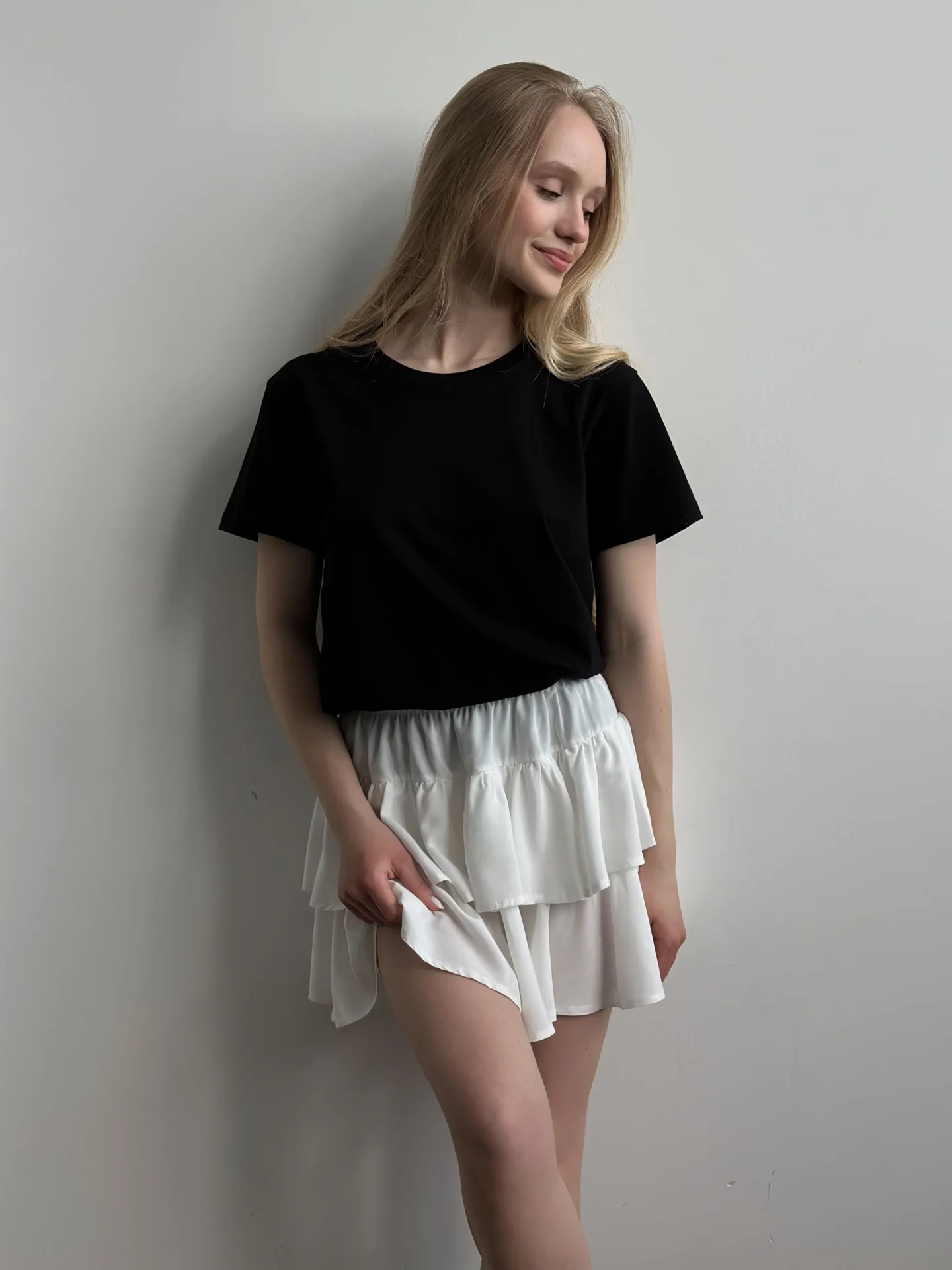 Koszulka z dzianiny, czarna